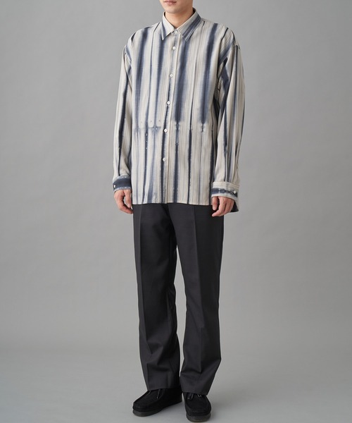 KIIT（キート）の「KIIT SUPER100'Sウールス絞り染めストライプ (KIM-B59-101)（シャツ/ブラウス・メンズ・その他・2）」の2枚目の写真