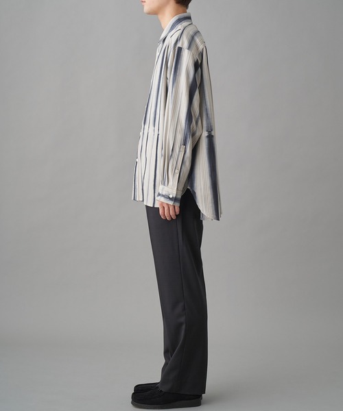 KIIT（キート）の「KIIT SUPER100'Sウールス絞り染めストライプ (KIM-B59-101)（シャツ/ブラウス・メンズ・その他・2）」の3枚目の写真