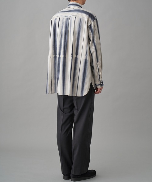 KIIT（キート）の「KIIT SUPER100'Sウールス絞り染めストライプ (KIM-B59-101)（シャツ/ブラウス・メンズ・その他・2）」の4枚目の写真