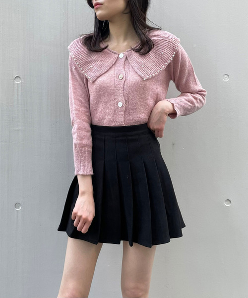 titty＆Co. PETIT（ティティアンドコープティ）の「【titty&Co.PETIT】セーラーニットカーデトップス（ニット/セーター・レディース・ホワイト/ピンク・FREE）」の7枚目の写真