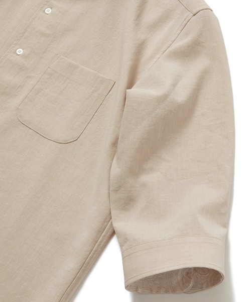 MEN'S BIGI（メンズビギ）の「麻調ポリエステル カッタウェイシャツ（シャツ/ブラウス・メンズ・ホワイト/ベージュ/ネイビー・01/02/03/04）」の20枚目の写真