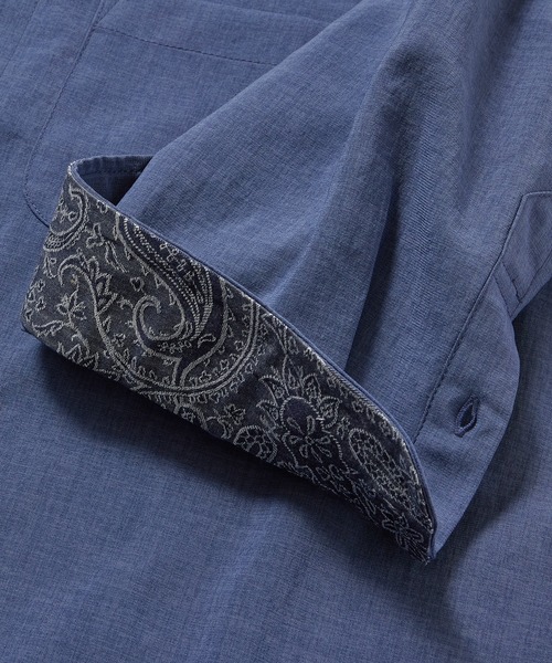 MEN'S BIGI（メンズビギ）の「麻調ポリエステル カッタウェイシャツ（シャツ/ブラウス・メンズ・ホワイト/ベージュ/ネイビー・01/02/03/04）」の17枚目の写真