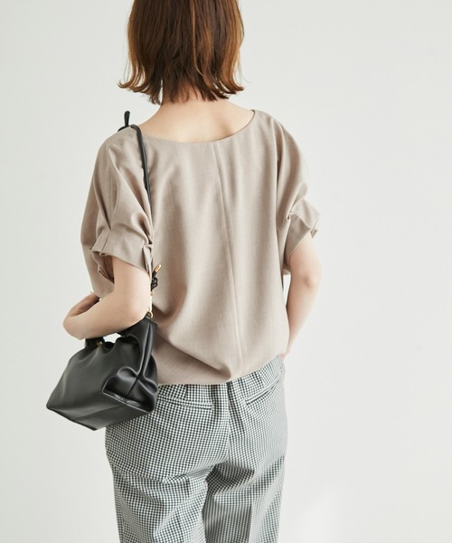 ROPE' PICNIC（ロペピクニック）の「【2WAY】リネンライクブラウス（シャツ/ブラウス・レディース・ベージュ/ネイビー/サックスブルー/ラベンダー・40/38）」の22枚目の写真