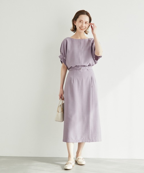 ROPE' PICNIC（ロペピクニック）の「【2WAY】リネンライクブラウス（シャツ/ブラウス・レディース・ベージュ/ネイビー/サックスブルー/ラベンダー・40/38）」の11枚目の写真