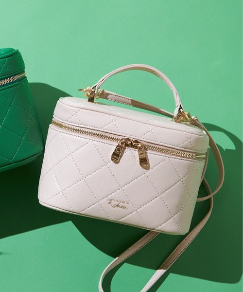 SALON de RUBAN（サロンドルヴァン）の「【SALON de RUBAN / サロン ド ルヴァン】 バニティショルダーバッグ（ショルダーバッグ・レディース・ブラック/ベージュ/アイボリー/グリーン系その他・FREE）」の2枚目の写真