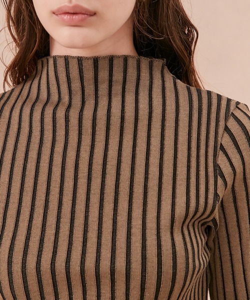 PUBLIC TOKYO（パブリックトウキョウ）の「極くるりハーフスリーブニット/ウォッシャブル（ニット/セーター・レディース・ベージュ/ブラウン/オレンジ/ミント/その他3・FREE）」の11枚目の写真