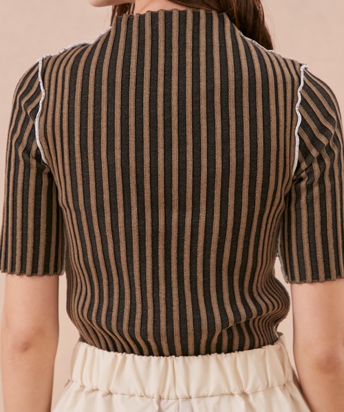 PUBLIC TOKYO（パブリックトウキョウ）の「極くるりハーフスリーブニット/ウォッシャブル（ニット/セーター・レディース・ベージュ/ブラウン/オレンジ/ミント/その他3・FREE）」の14枚目の写真