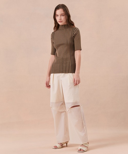 PUBLIC TOKYO（パブリックトウキョウ）の「極くるりハーフスリーブニット/ウォッシャブル（ニット/セーター・レディース・ベージュ/ブラウン/オレンジ/ミント/その他3・FREE）」の17枚目の写真