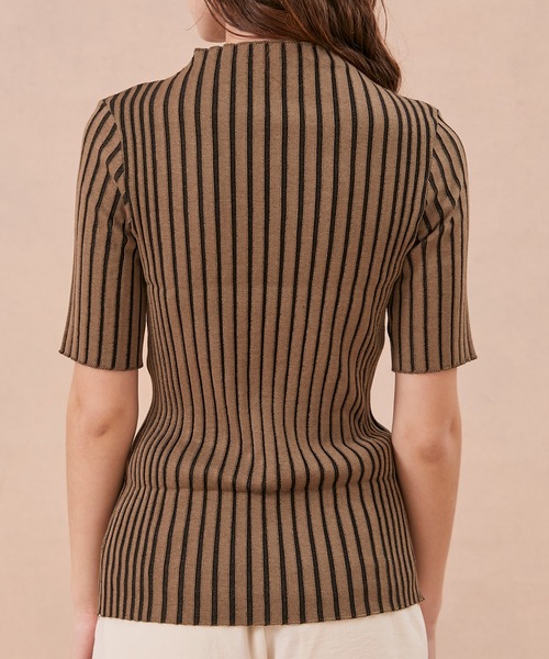 PUBLIC TOKYO（パブリックトウキョウ）の「極くるりハーフスリーブニット/ウォッシャブル（ニット/セーター・レディース・ベージュ/ブラウン/オレンジ/ミント/その他3・FREE）」の15枚目の写真