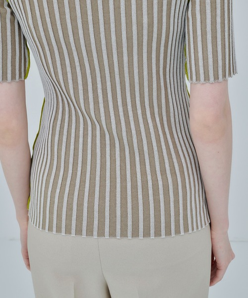 PUBLIC TOKYO（パブリックトウキョウ）の「極くるりハーフスリーブニット/ウォッシャブル（ニット/セーター・レディース・ベージュ/ブラウン/オレンジ/ミント/その他3・FREE）」の22枚目の写真