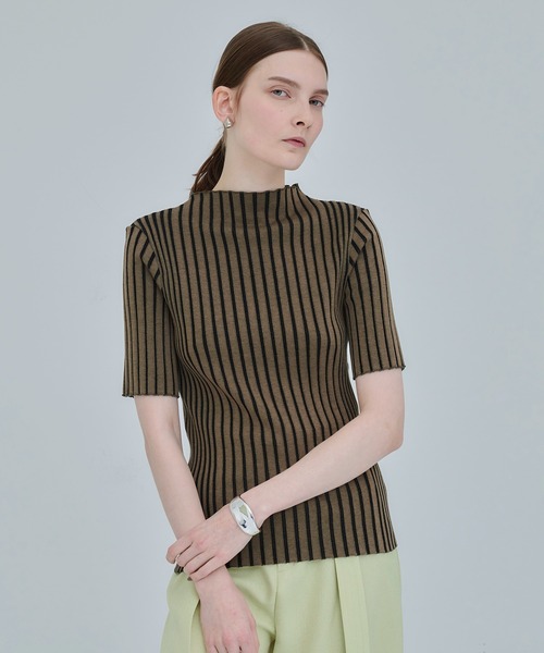 PUBLIC TOKYO（パブリックトウキョウ）の「極くるりハーフスリーブニット/ウォッシャブル（ニット/セーター・レディース・ベージュ/ブラウン/オレンジ/ミント/その他3・FREE）」の21枚目の写真