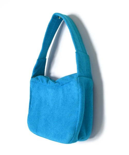 w closet（ダブルクローゼット）の「パイル地ラウンドバッグ（ハンドバッグ・レディース・ピンク/ライム/ブルー・FREE）」の7枚目の写真