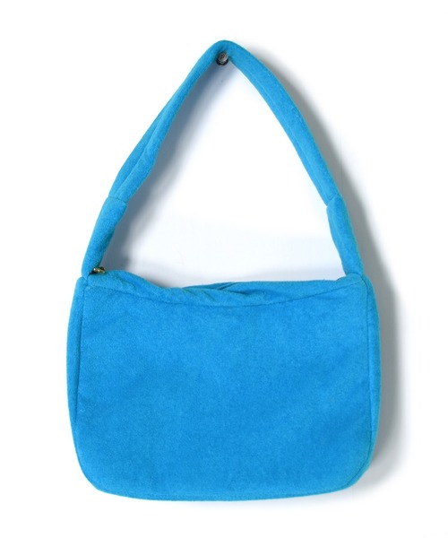 w closet（ダブルクローゼット）の「パイル地ラウンドバッグ（ハンドバッグ・レディース・ピンク/ライム/ブルー・FREE）」の9枚目の写真