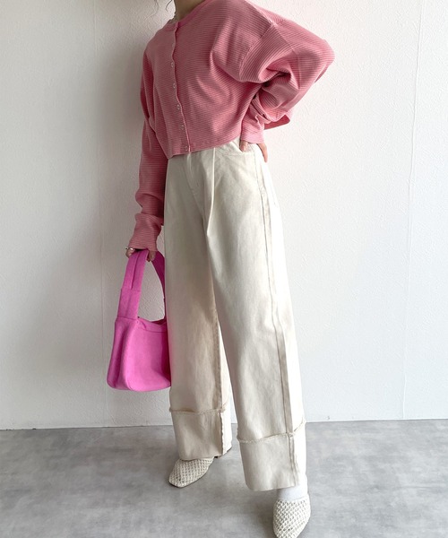 w closet（ダブルクローゼット）の「パイル地ラウンドバッグ（ハンドバッグ・レディース・ピンク/ライム/ブルー・FREE）」の12枚目の写真