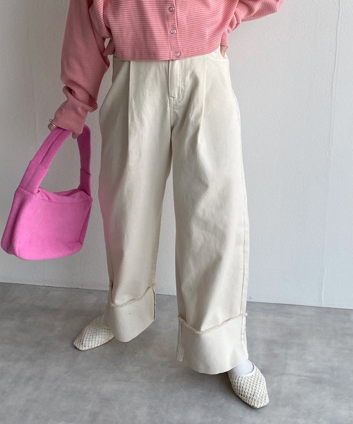 w closet（ダブルクローゼット）の「パイル地ラウンドバッグ（ハンドバッグ・レディース・ピンク/ライム/ブルー・FREE）」の14枚目の写真