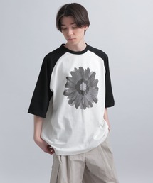 HARE | ラグランフラワープリントTEE(Tシャツ/カットソー)