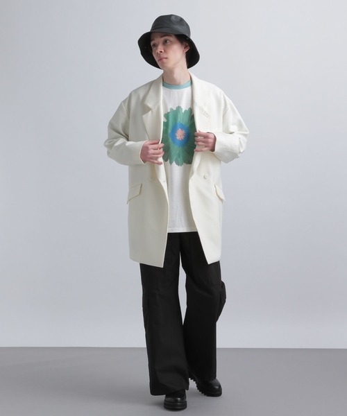 HARE（ハレ）の「ラグランフラワープリントTEE（Tシャツ/カットソー・メンズ・ブラック/ブルー/グリーン・FREE）」の12枚目の写真