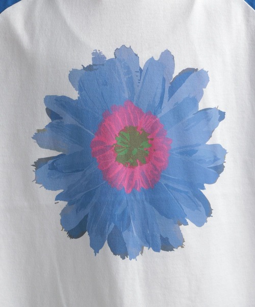 HARE（ハレ）の「ラグランフラワープリントTEE（Tシャツ/カットソー・メンズ・ブラック/ブルー/グリーン・FREE）」の10枚目の写真