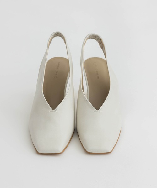 PUBLIC TOKYO（パブリックトウキョウ）の「スクエアトゥパンプス（パンプス・レディース・ブラック/アイボリー・1/2）」の5枚目の写真