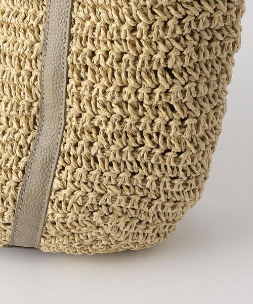 folna（フォルナ）の「【別注】＜Folna＞ペーパー レザーハンドル トートバッグ（かごバッグ・レディース・ブラウン/ナチュラル・FREE）」の4枚目の写真