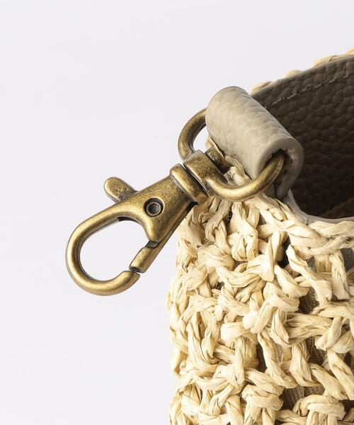 folna（フォルナ）の「【別注】＜Folna＞ペーパー レザーハンドル トートバッグ（かごバッグ・レディース・ブラウン/ナチュラル・FREE）」の5枚目の写真