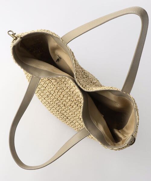 folna（フォルナ）の「【別注】＜Folna＞ペーパー レザーハンドル トートバッグ（かごバッグ・レディース・ブラウン/ナチュラル・FREE）」の11枚目の写真