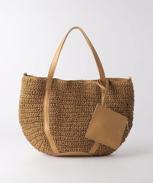 folna（フォルナ）の「【別注】＜Folna＞ペーパー レザーハンドル トートバッグ（かごバッグ・レディース・ブラウン/ナチュラル・FREE）」の17枚目の写真