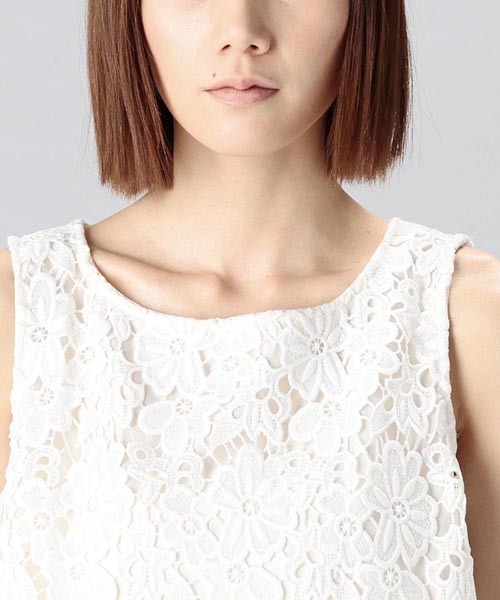 ROSE BUD（ローズバッド）の「【NYLON掲載】【カタログ掲載】LOP-15105 SET-UP TANK&MINI SKIRT[結婚式＆パーティー][セットアップ]（ワンピース・レディース・ホワイト/イエロー/ネイビー・ONE SIZE）」の10枚目の写真