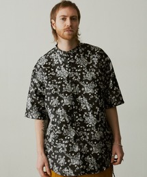 UNSELDs | 【UNSELDs アンセルズ】フローラルジャガード バンドカラー ハーフスリーブシャツ［セットアップ対応］(シャツ/ブラウス)