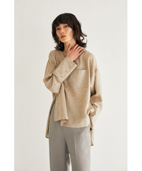 マーリエパーエフデ　新品未使用タグ付きツイードトップス el conductorH - MIXED TWEED BONDAGE NO COLLAR JKT (IVORY