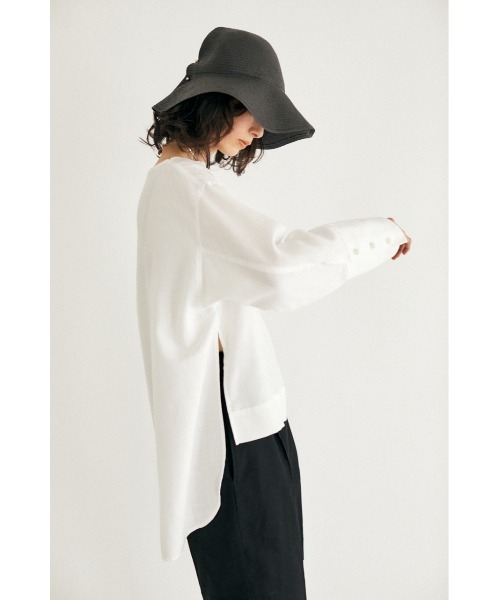 M_（エムアンダーバー）の「【M_】POCKET SHORT トップス（Tシャツ/カットソー・レディース・ブラック/オフホワイト/ベージュ・FREE）」の2枚目の写真