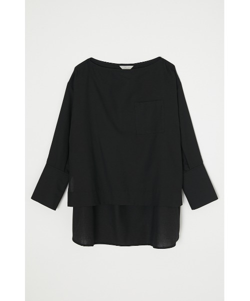 M_（エムアンダーバー）の「【M_】POCKET SHORT トップス（Tシャツ/カットソー・レディース・ブラック/オフホワイト/ベージュ・FREE）」の3枚目の写真