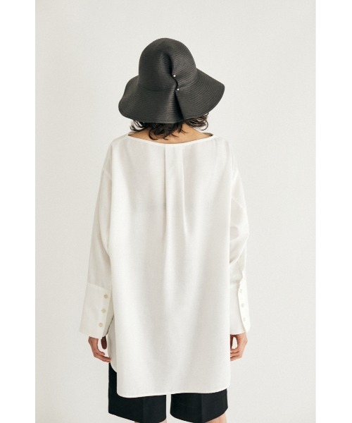 M_（エムアンダーバー）の「【M_】POCKET SHORT トップス（Tシャツ/カットソー・レディース・ブラック/オフホワイト/ベージュ・FREE）」の8枚目の写真