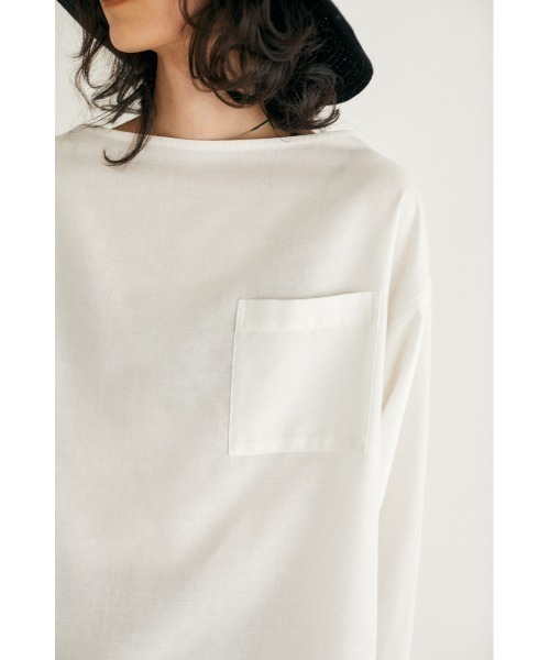 M_（エムアンダーバー）の「【M_】POCKET SHORT トップス（Tシャツ/カットソー・レディース・ブラック/オフホワイト/ベージュ・FREE）」の9枚目の写真