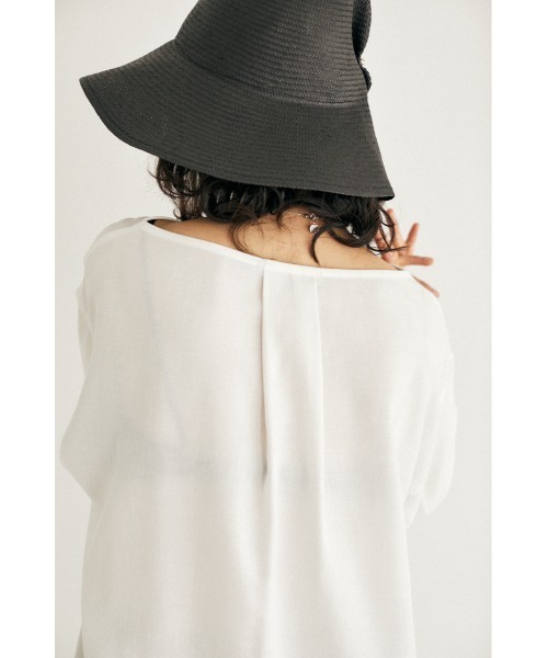 M_（エムアンダーバー）の「【M_】POCKET SHORT トップス（Tシャツ/カットソー・レディース・ブラック/オフホワイト/ベージュ・FREE）」の12枚目の写真