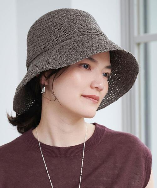 green label relaxing（グリーンレーベルリラクシング）の「ウォッシャブル ワシ ツバヒロ ハット（ハット・レディース・オレンジ系その他/モカ/ベージュ・FREE）」の2枚目の写真