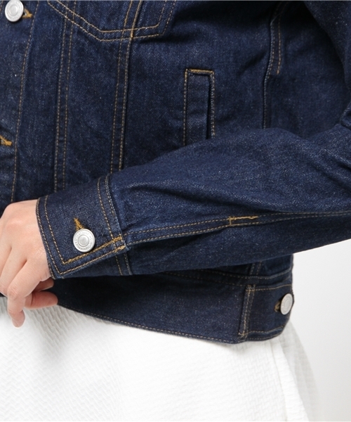 one after another NICE CLAUP（ワンアフターアナザーナイスクラップ）の「【non-no4月号掲載　ナイスクラップ】Ｇジャン（デニムジャケット・レディース・オフホワイト/ブルー/ネイビー・FREE）」の14枚目の写真