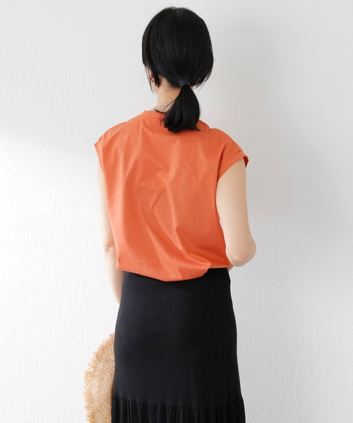 SHENERY（シーナリー）の「シルケットフレンチスリーブカットソー（Tシャツ/カットソー・レディース・ベージュ/オフホワイト/ブルー/オレンジ/グレー系その他/ピンク・FREE）」の17枚目の写真
