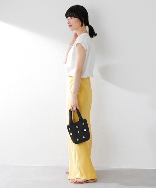 SHENERY（シーナリー）の「シルケットフレンチスリーブカットソー（Tシャツ/カットソー・レディース・ベージュ/オフホワイト/ブルー/オレンジ/グレー系その他/ピンク・FREE）」の13枚目の写真