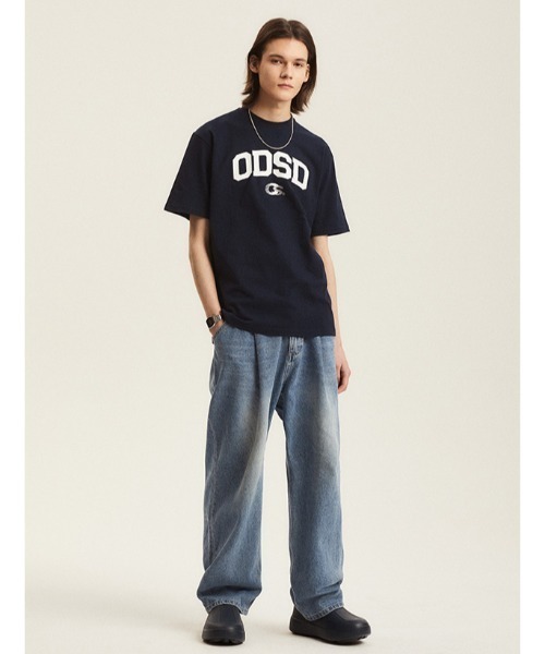 ODD STUDIO（オッドスタジオ）の「A'GEM/9 × .kom『ODD STUDIO/オッドスタジオ』ODSD varsity sports t-shirt/バーシティースポーツ 半袖Tシャツ（Tシャツ/カットソー・レディース・ブラック/ブルー/ホワイト/グレー/ネイビー・M）」の8枚目の写真