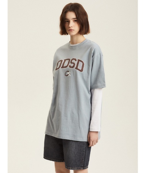 ODD STUDIO（オッドスタジオ）の「A'GEM/9 × .kom『ODD STUDIO/オッドスタジオ』ODSD varsity sports t-shirt/バーシティースポーツ 半袖Tシャツ（Tシャツ/カットソー・レディース・ブラック/ブルー/ホワイト/グレー/ネイビー・M）」の20枚目の写真