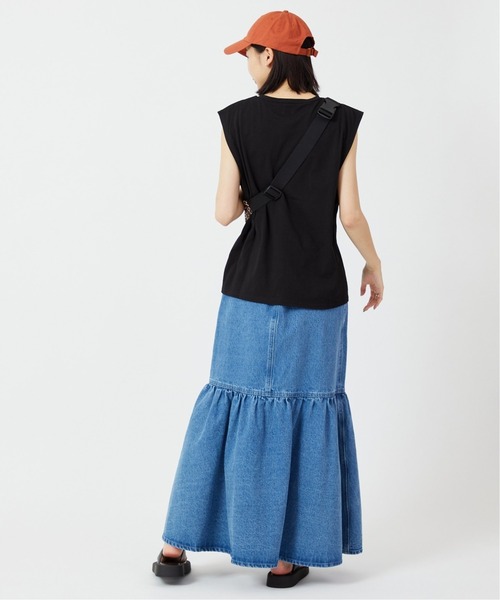 U by SPICK&SPAN（ユーバイスピックアンドスパン）の「ボクシーノースリーブ（Tシャツ/カットソー・レディース・ホワイト/ブラック/グレー・FREE）」の19枚目の写真