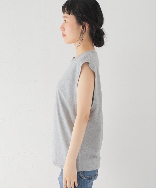 U by SPICK&SPAN（ユーバイスピックアンドスパン）の「ボクシーノースリーブ（Tシャツ/カットソー・レディース・ホワイト/ブラック/グレー・FREE）」の12枚目の写真