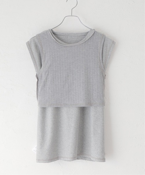 U by SPICK&SPAN（ユーバイスピックアンドスパン）の「ボクシーノースリーブ（Tシャツ/カットソー・レディース・ホワイト/ブラック/グレー・FREE）」の8枚目の写真