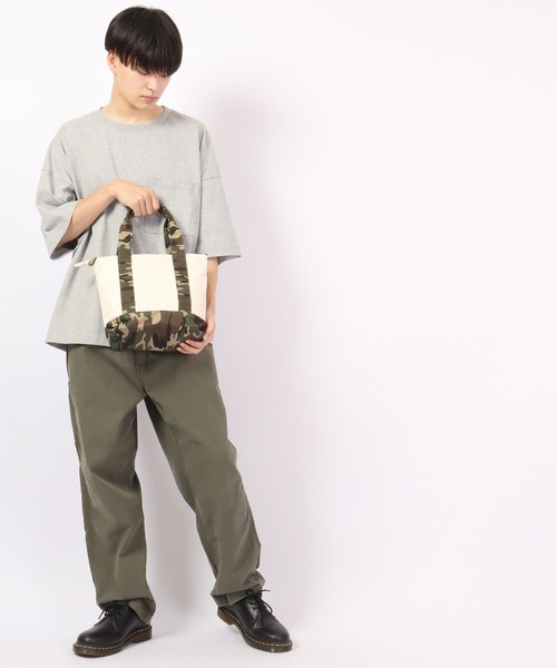 FUNALIVE（ファンアライブ）の「Craig カラーキャンバス2WAYトートバッグ（トートバッグ・メンズ・ネイビー/カモフラージュ/ホワイト×レッド/ホワイト×ブラック/ストライプ/ホワイト×ネイビー/アイボリー・FREE/F）」の10枚目の写真