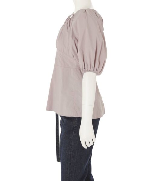 MERCURYDUO（マーキュリーデュオ）の「ウエストリブボリュームタフタブラウス（シャツ/ブラウス・レディース・オフホワイト/ラベンダー/ブラウン・FREE）」の17枚目の写真