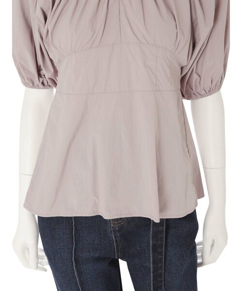 MERCURYDUO（マーキュリーデュオ）の「ウエストリブボリュームタフタブラウス（シャツ/ブラウス・レディース・オフホワイト/ラベンダー/ブラウン・FREE）」の21枚目の写真