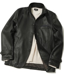 MEN'S BIGI（メンズビギ）の「ラムレザークロームタンニングレザーブルゾン（ライダースジャケット・メンズ）」