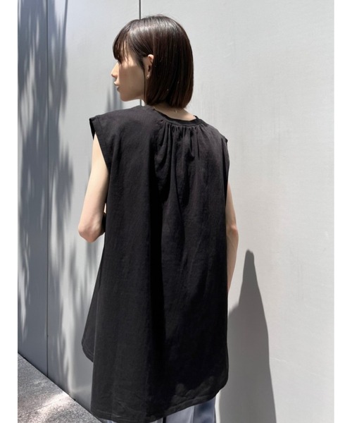 rem closet（レムクローゼット）の「楊柳ライクノースリーブプルオーバー（Tシャツ/カットソー・レディース・ライトグレー/ブラック・FREE）」の20枚目の写真