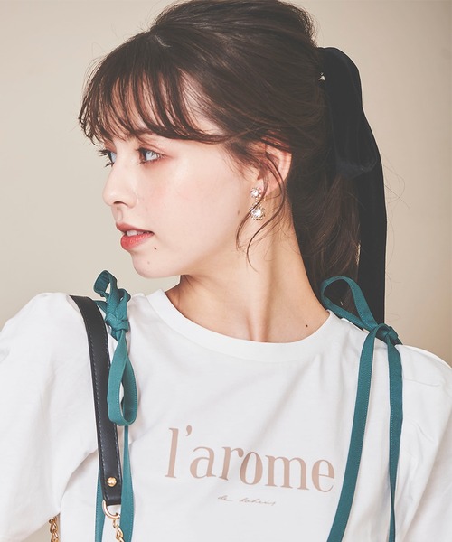 31 Sons de mode（トランテアン　ソン　ドゥ　モード）の「ベロアバレッタ（バレッタ/ヘアクリップ・レディース・ブラック/グリーン・フリー）」の2枚目の写真